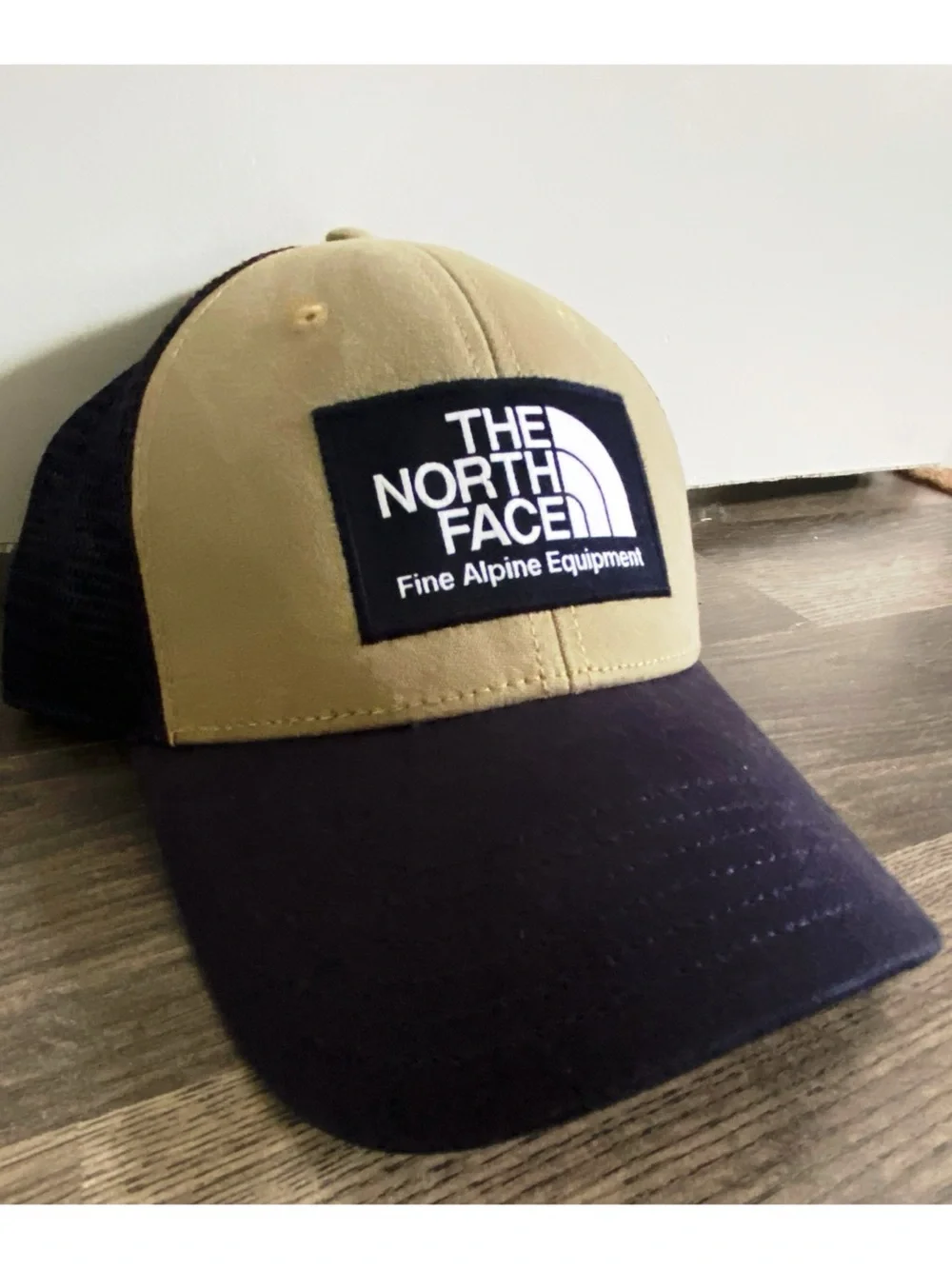 The North Face Khaki and Navy Blue Trucker Hat
